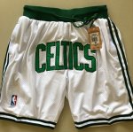 NBA Boston Celtics Just don shorts Blanc